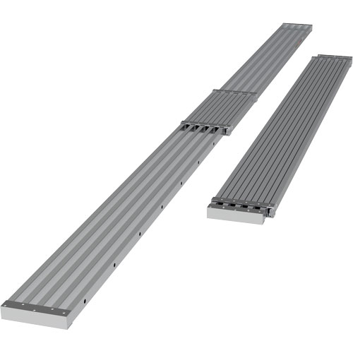 Planche de travail t&eacute;lescopique, 204" la x 12" pr, Capacit&eacute; de 250 lb, D&eacute;mont&eacute; Equipex