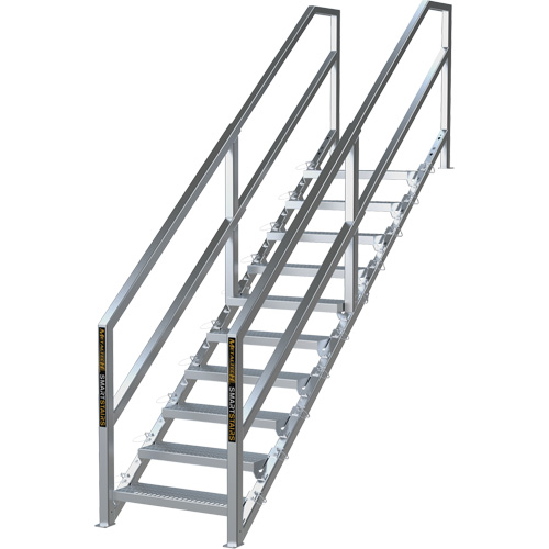 Syst&egrave;me d'escalier modulaire pour la construction de 6-10 marches SmartStairs, 75" ha Equipex