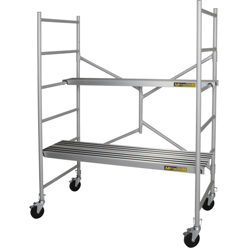Portable Alu Series Scaffold, Aluminum Frame, 29" D x 72" H Equipex