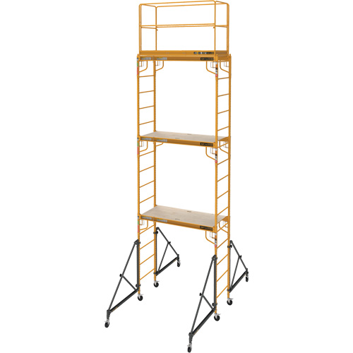 Complete 18' Drywall  Baker Scaffold Tower Set, 122" D x 236" H Equipex