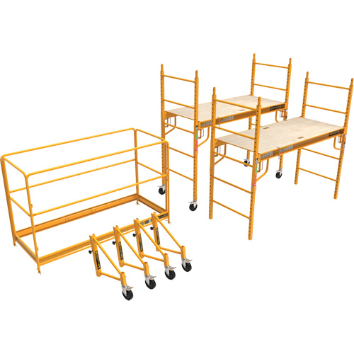 Complete 12' Drywall Baker Scaffold Tower Set, 58-1/2" D x 183" H Equipex