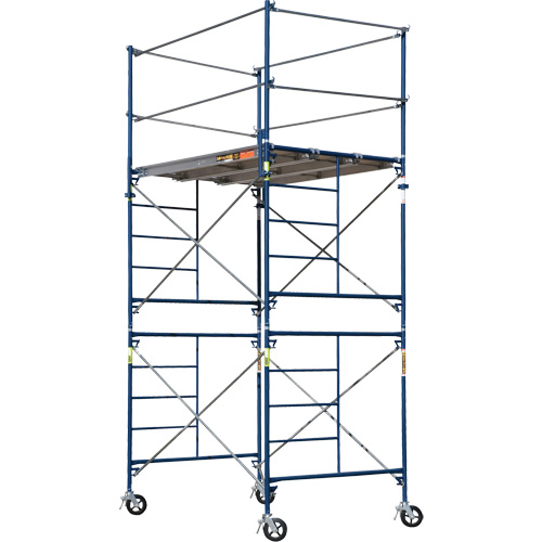 Complete Scaffold Tower with Casters, 69-1/2" D x 178" H Equipex