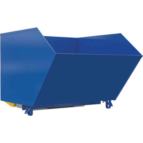 Light-Duty H-Style Bump & Dump Hopper, Steel, 1-1/2 cu.yd., Blue Equipex