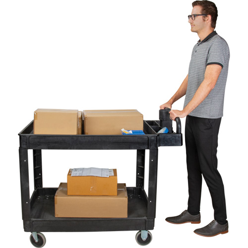 Chariot utilitaire, 2 tiers, 25-5/8" x 33-1/2" x 43-3/4", Capacit&eacute; 550 lb Equipex