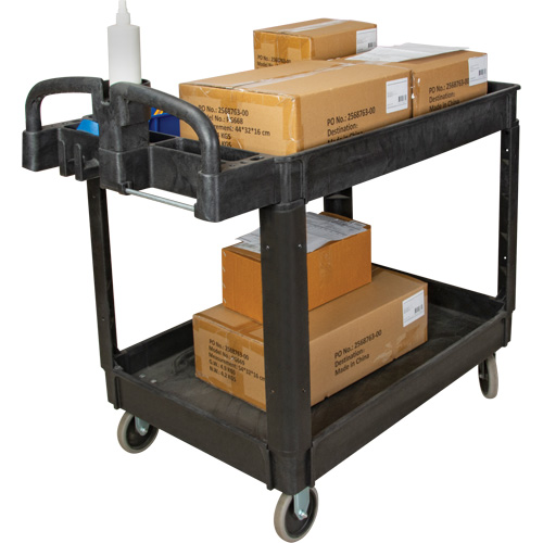 Chariot utilitaire, 2 tiers, 25-5/8" x 33-1/2" x 43-3/4", Capacit&eacute; 550 lb Equipex