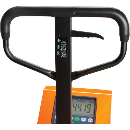 Transpalette &agrave; balance num&eacute;rique, 44,5" lo x 27,75" la, Capacit&eacute; de 4400 lb Equipex