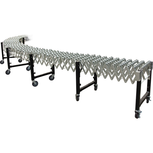 Convoyeur extensible, 18" la x 24' lo, Capacit&eacute; de 200 lb par pi lin. Equipex