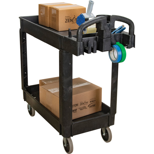 Chariot utilitaire, 2 tiers, 17-1/8" x 33-1/2" x 37-5/8", Capacit&eacute; 550 lb Equipex