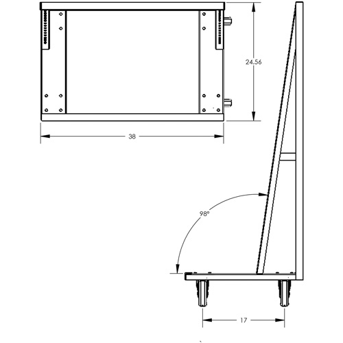 Chariot &agrave; cadre en A robuste &agrave; un c&ocirc;t&eacute; avec 6 plateaux, 38" x 25" x 63", Capacit&eacute; 2500 lb Equipex