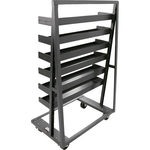 Chariot &agrave; cadre en A robuste &agrave; un c&ocirc;t&eacute; avec 6 plateaux &agrave; rebords, 38" x 25" x 63", Capacit&eacute; 2500 lb Equipex