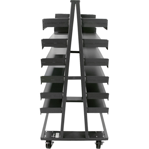 Chariot &agrave; cadre en A robuste &agrave; deux c&ocirc;t&eacute;s avec 12 plateaux, 38" x 30" x 63", Capacit&eacute; 2500 lb Equipex