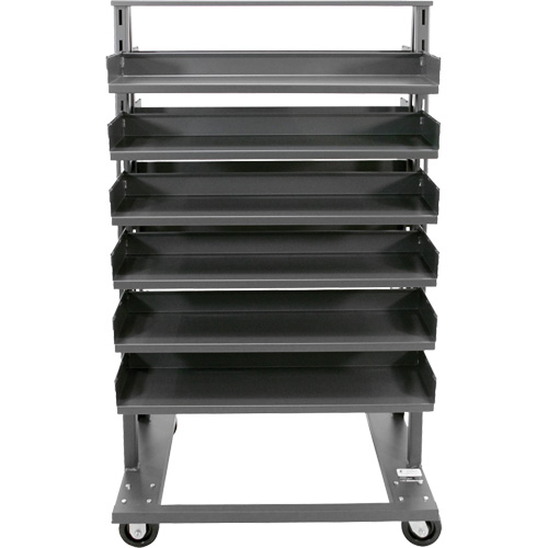 Chariot &agrave; cadre en A robuste &agrave; deux c&ocirc;t&eacute;s avec 12 plateaux, 38" x 30" x 63", Capacit&eacute; 2500 lb Equipex