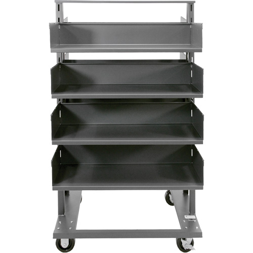 Chariot &agrave; cadre en A robuste &agrave; deux c&ocirc;t&eacute;s avec 8 plateaux &agrave; rebords, 38" x 30" x 63", Capacit&eacute; 2500 lb Equipex