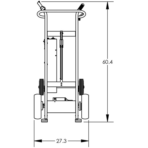 Diable pour baril motoris&eacute; avec roues pneumatiques Equipex