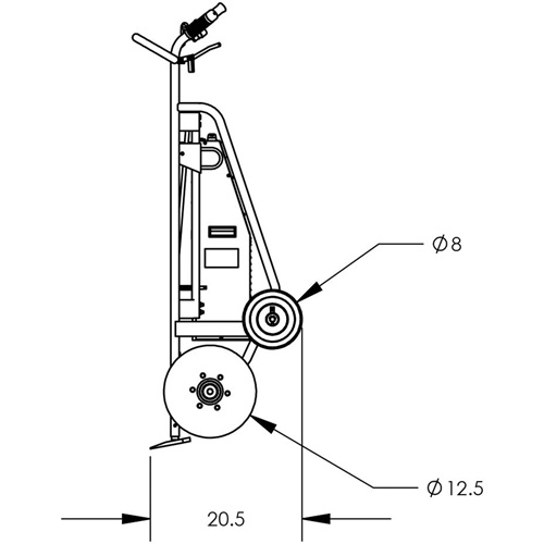 Diable pour baril motoris&eacute; avec roues pneumatiques Equipex