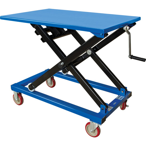 Manual Scissor Lift Table, 37-3/8" L x 23-5/8" W, Steel, 660 lbs. Capacity Equipex