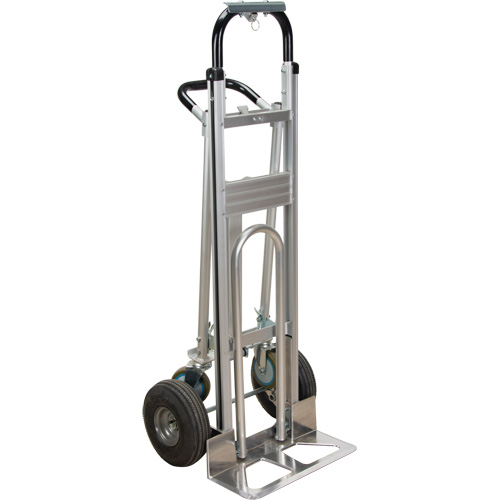 3-in-1 Convertible Hand Truck, Aluminum, 600 lbs. Capacity Equipex