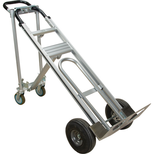 3-in-1 Convertible Hand Truck, Aluminum, 600 lbs. Capacity Equipex