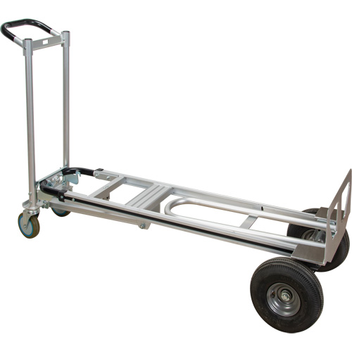 3-in-1 Convertible Hand Truck, Aluminum, 600 lbs. Capacity Equipex