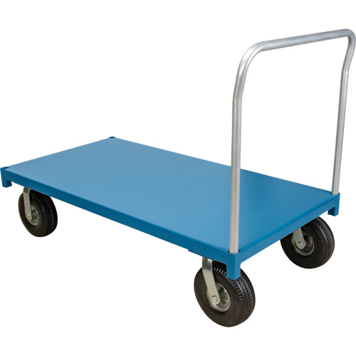  Chariot &agrave; plateforme pour l'ext&eacute;rieur, 72" lo x 36" la x Capacit&eacute; 1200 lb, Roues en Anticrevaison Equipex