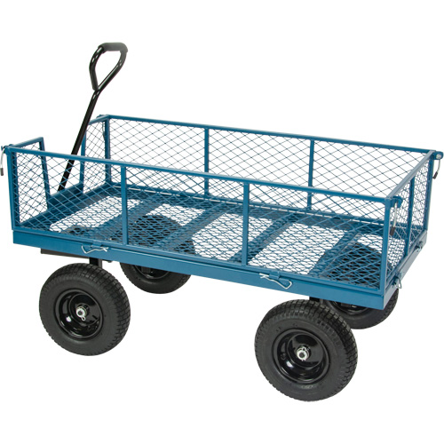 Wagon avec c&ocirc;t&eacute;s rabattables, 24" la x 48" la x Capacit&eacute; 800 lb Equipex
