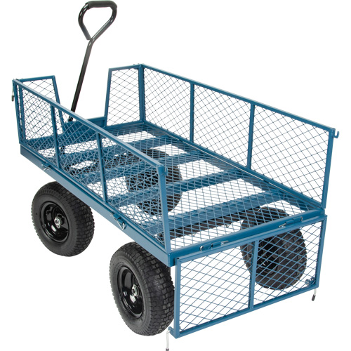Wagon avec c&ocirc;t&eacute;s rabattables, 24" la x 48" la x Capacit&eacute; 800 lb Equipex