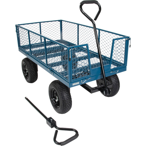 Wagon avec c&ocirc;t&eacute;s rabattables, 24" la x 48" la x Capacit&eacute; 800 lb Equipex