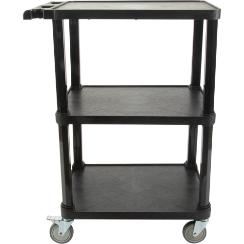 Chariot utilitaire avec tablette plate, 3 tiers, 18-1/8" x 37-3/8" x 27-3/4", Capacit&eacute; 330 lb Equipex