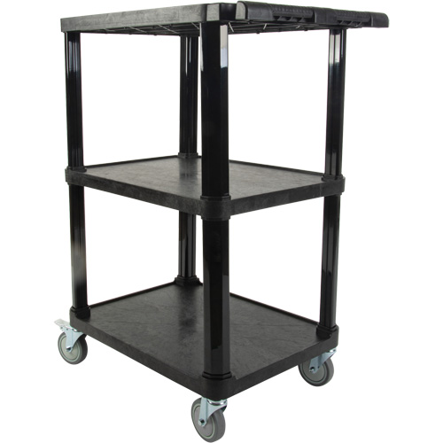 Chariot utilitaire avec tablette plate, 3 tiers, 18-1/8" x 37-3/8" x 27-3/4", Capacit&eacute; 330 lb Equipex