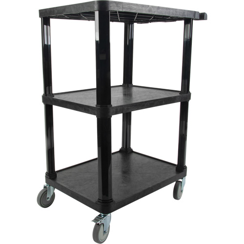 Chariot utilitaire avec tablette plate, 3 tiers, 18-1/8" x 37-3/8" x 27-3/4", Capacit&eacute; 330 lb Equipex