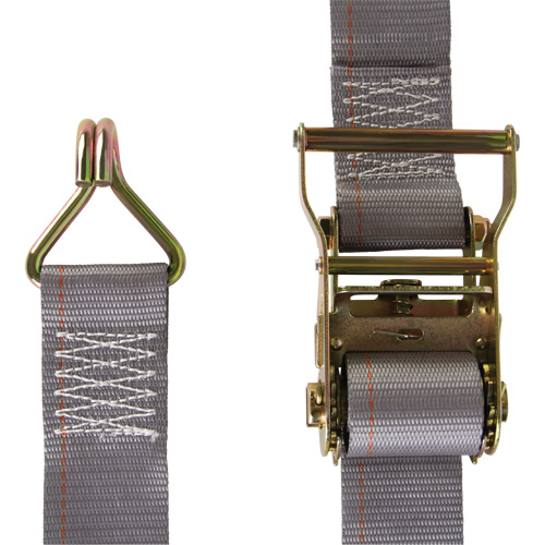 Heavy-Duty Utility Strap, J-Hook, 2" W x 16' L, 500 lbs. (227 kg) WLL Equipex