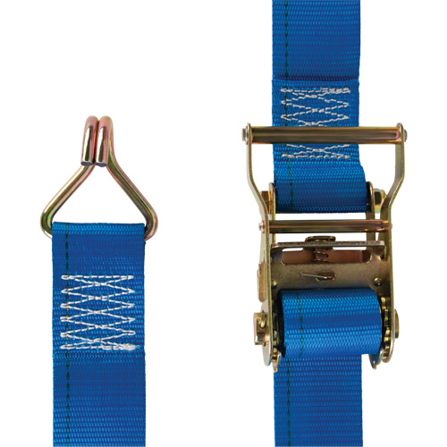 Tendeur d'arrimage utilitaire robuste, Crochet en J, 2" la x 20' lo, Charge d'utilisation 500 lb (227 kg) Equipex