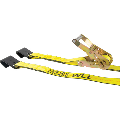 Winch Strap, Flat Hook, 2" W x 30' L, 3335 lbs. (1512 kg) Working Load Limit Equipex