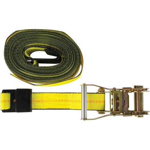 Winch Strap, Flat Hook, 2" W x 30' L, 3335 lbs. (1512 kg) Working Load Limit Equipex