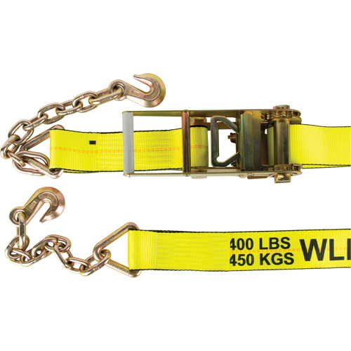 Winch Strap, Chain Anchor, 3" W x 30' L, 5400 lbs. (2449 kg) Working Load Limit Equipex