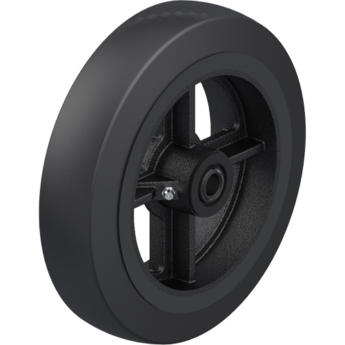 Black Rubber on Cast Iron Core Wheel Equipex