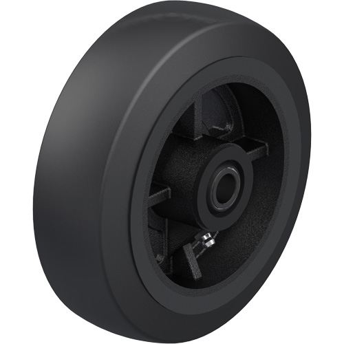 Black Rubber on Cast Iron Core Wheel Equipex