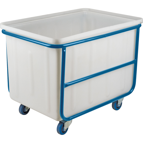 Chariot-caisse &agrave; parois droites, Poly&eacute;thyl&egrave;ne blanc, 46" lo x 28" la x 31" h, Volume 14 pi³, Capacit&eacute; 1000 lb Equipex