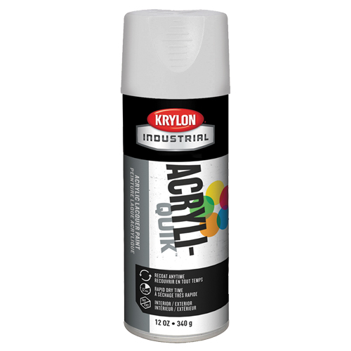 Industrial Acryli-Quik Lacquer, White, Gloss, 12 oz., Aerosol Can Equipex
