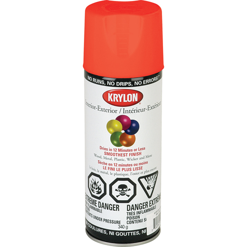 Peinture &agrave; pulv&eacute;riser fluorescente, Jaune/orange fluorescent, 11 oz, Canette a&eacute;rosol Equipex