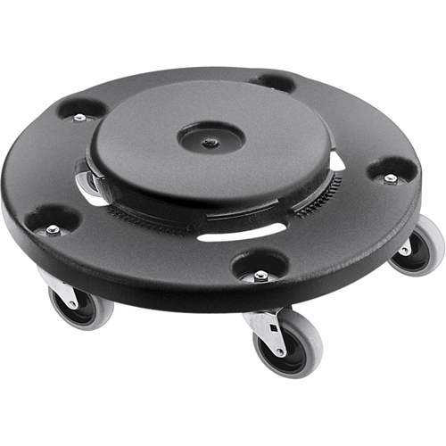 Chariot &agrave; visser Brute, Poly&eacute;thyl&egrave;ne, Noir, Convient aux contenants 20 - 55 US gal. Equipex