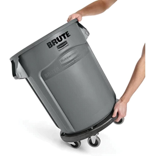 Chariot &agrave; visser Brute, Poly&eacute;thyl&egrave;ne, Noir, Convient aux contenants 20 - 55 US gal. Equipex