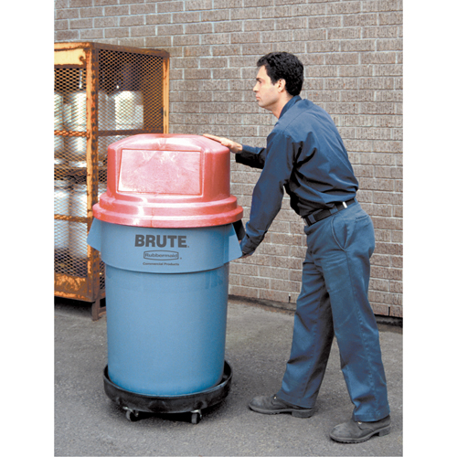 Waste Container Dolly, Polyethylene, Black Equipex