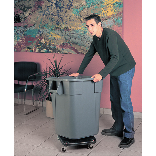 Socles roulants  Brute, carr&eacute;s, Poly&eacute;thyl&egrave;ne, Noir Equipex