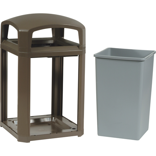 Landmark Series&reg; Classic Container Frame With Rigid Liner, Galvanized Steel, 35 US gal. Equipex