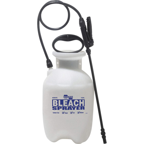 Bleach Disinfecting Tank Sprayer, 1 gal. (3.8 L), Polypropylene, 12" Wand Equipex