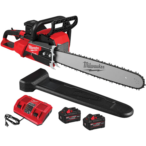 Fuel 20" Dual Battery Chainsaw Kit, Battery Powered, 5.8 HP Equipex
