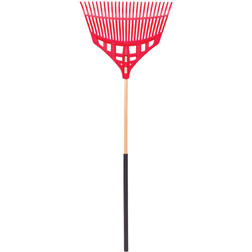 Leaf Rake, 24" Blade, Wood Handle, Plastic Blade Equipex