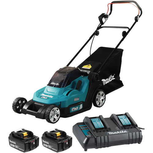 Ensemble de tondeuse LXT 36 V 5,0 Ah, Pouss&eacute;e, &agrave; pile, Largeur de coupe 17" Equipex