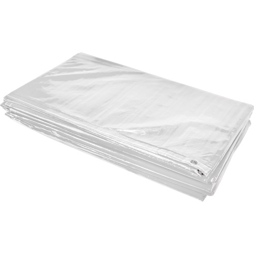 B&acirc;che isol&eacute;e, Poly&eacute;thyl&egrave;ne, Blanc, 20' x 12' x 8 mils Equipex